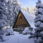 Finnhütte im Winter